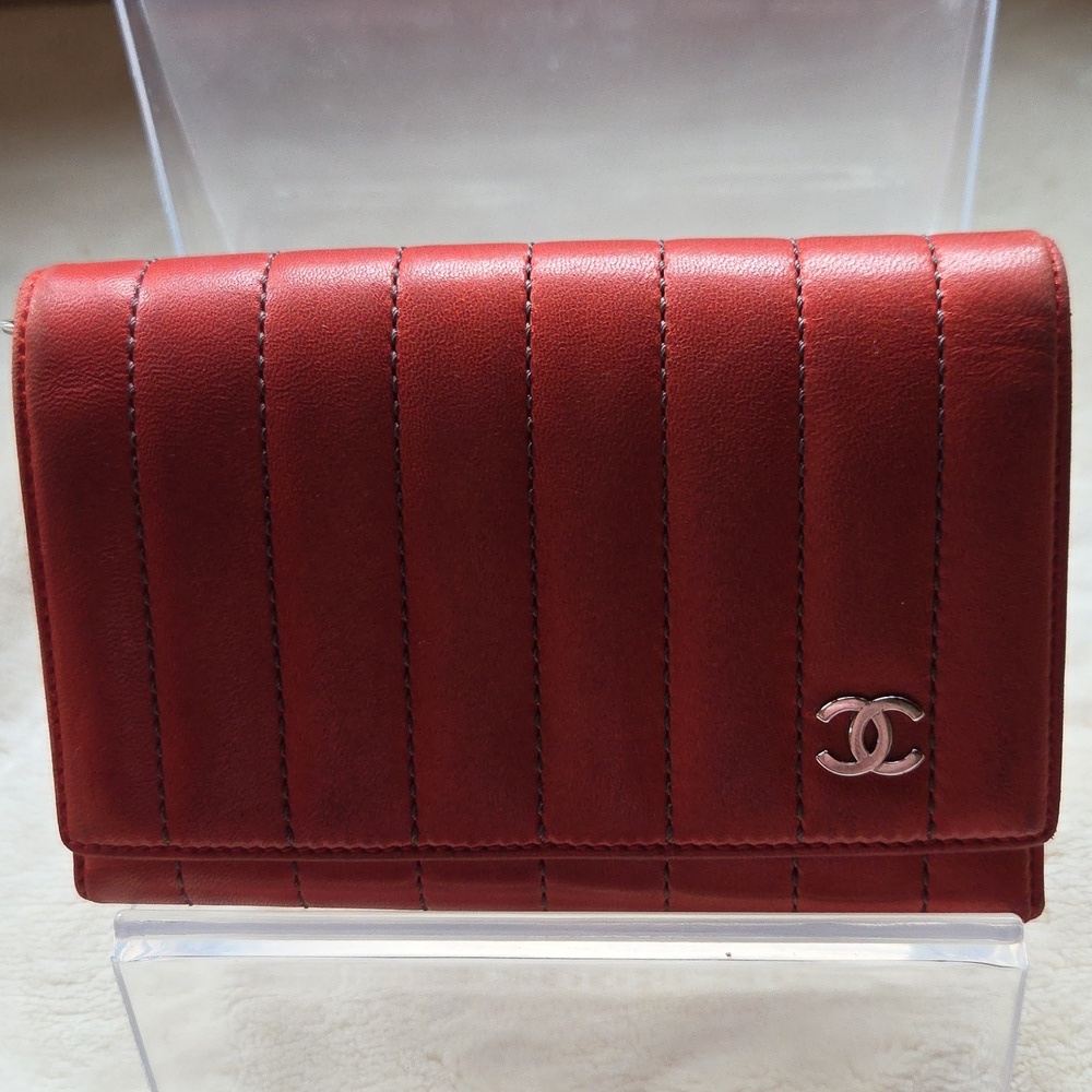 Chanel Mademoiselle Classic Red Leather Wallet